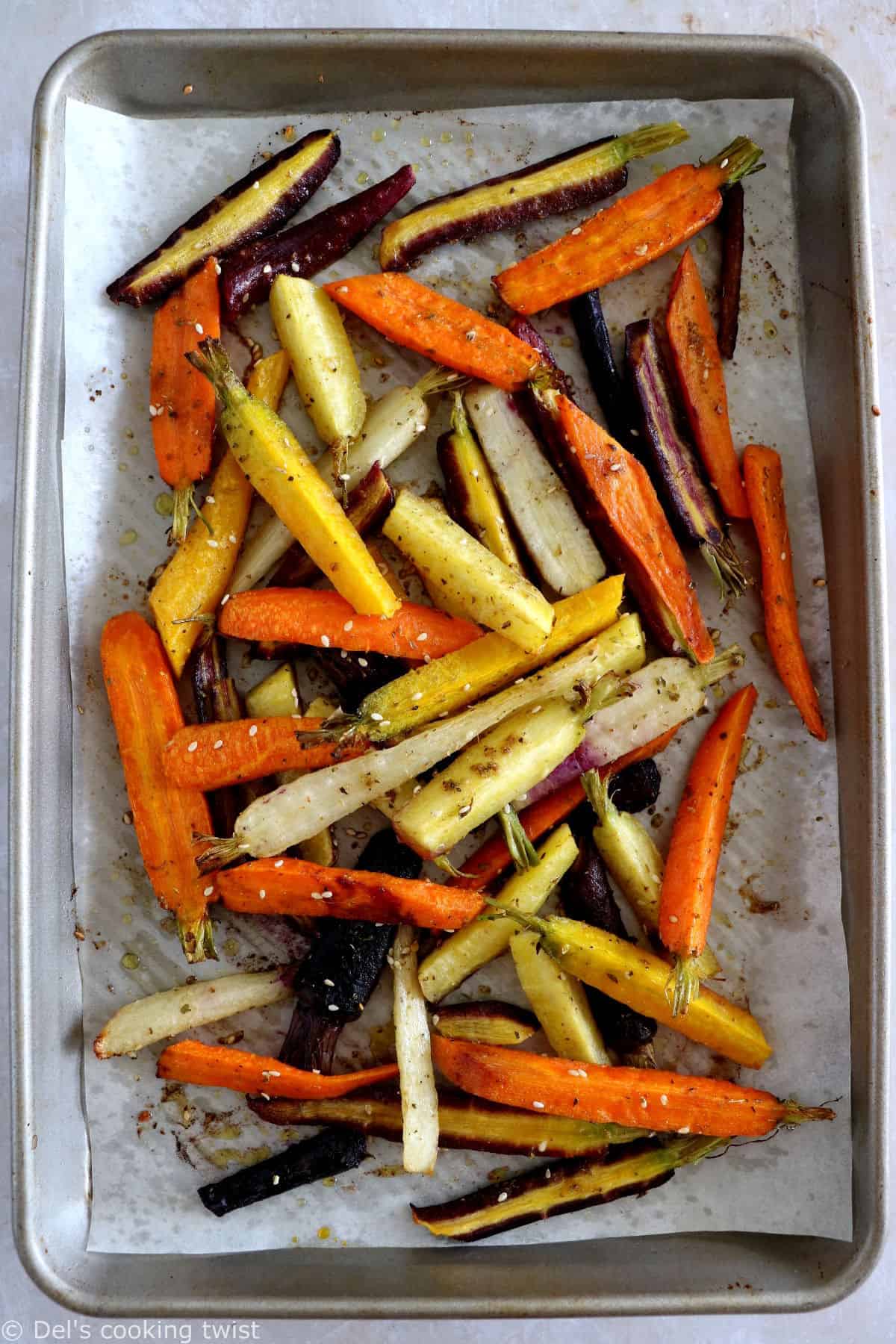 Za'atar Roasted Carrots with Whipped Feta Del's cooking twist