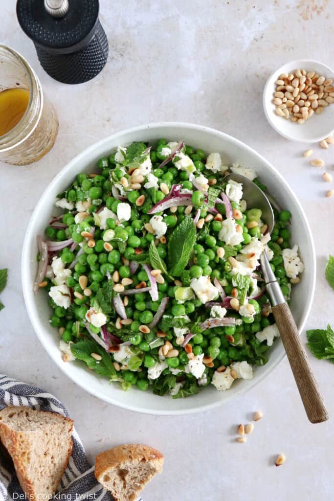 Spring Pea Salad with Goat Cheese Del's cooking twist