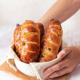 Chocolate chip vienna baguettes (also called "pains viennois", or "viennoises aux pépites de chocolat") are an easy French breakfast treat.