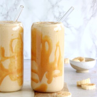 This extra delicious peanut butter banana smoothie is rich, creamy, and tastes like dessert. Filling and nutrient-rich, it makes a great healthy breakfast or snack for busy days.