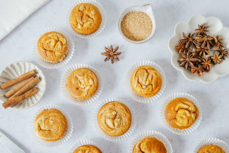 Pumpkin cream cheese muffins are perfectly moist and tender, packed with some delicious pumpkin spice, and filled with a soft cream cheese center.