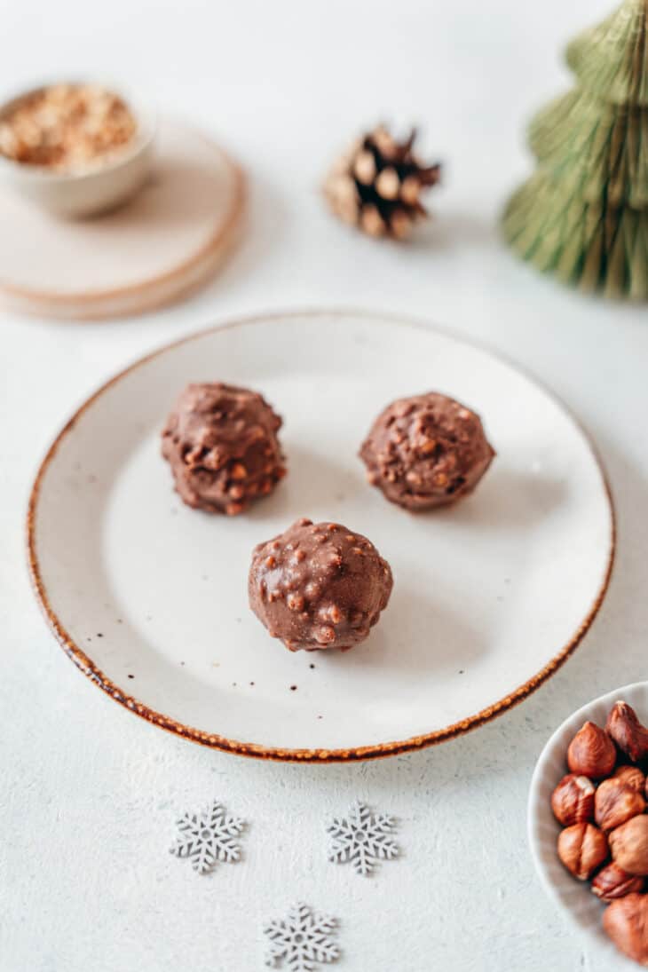 These no-bake chocolate hazelnut truffles are a delightful and festive chocolate treat for the holidays, Valentine's Day, or any special occasion.