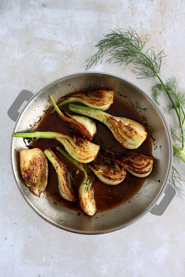 Braised fennel with Puys lentils is a simple vegan dish, healthy, elegant and subtle in flavors.