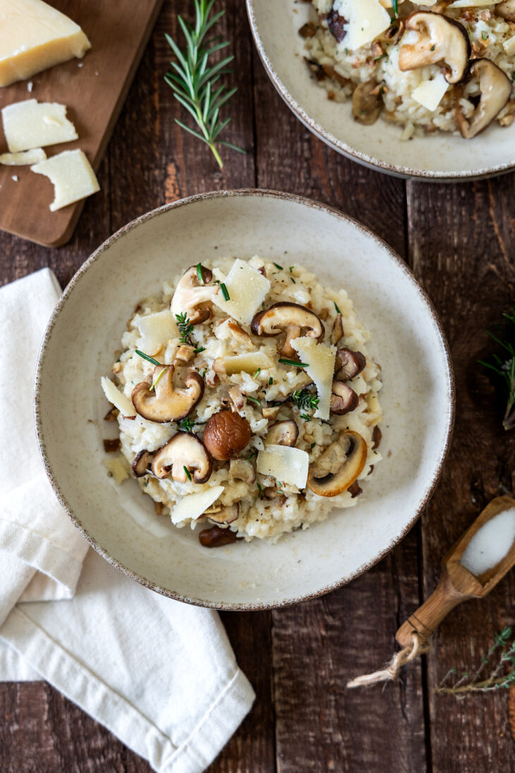 Mushroom and chestnut risotto is rich, creamy, and packed with earthy flavors. This restaurant-worthy dish never fails to impress!