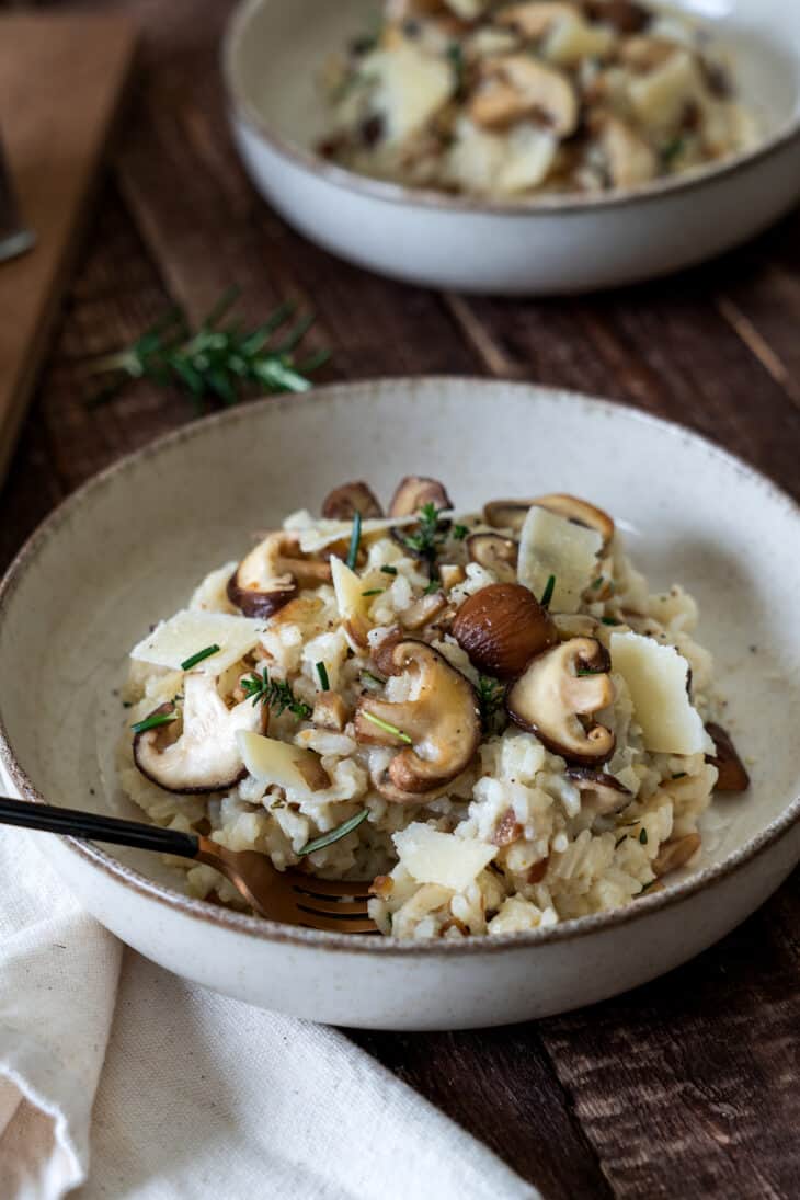 Mushroom and chestnut risotto is rich, creamy, and packed with earthy flavors. This restaurant-worthy dish never fails to impress!