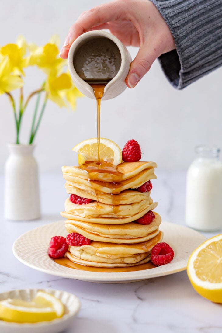 Light, fluffy and extremely moist lemon ricotta pancakes are the ultimate pancakes recipe. They are loaded with refreshing and lemony flavors.