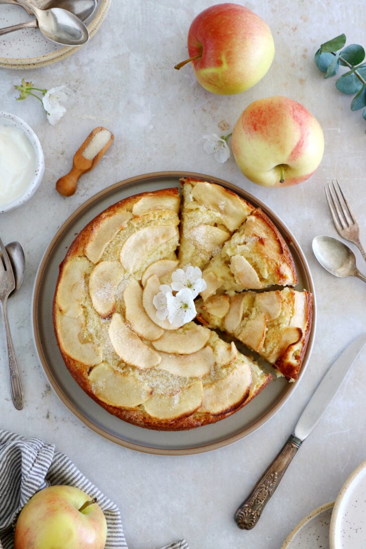 This simple apple ricotta cake is moist, tender, and packed with delicious apples and refreshing flavors. Easy to make, this apple cake recipe is a dessert to make year round.