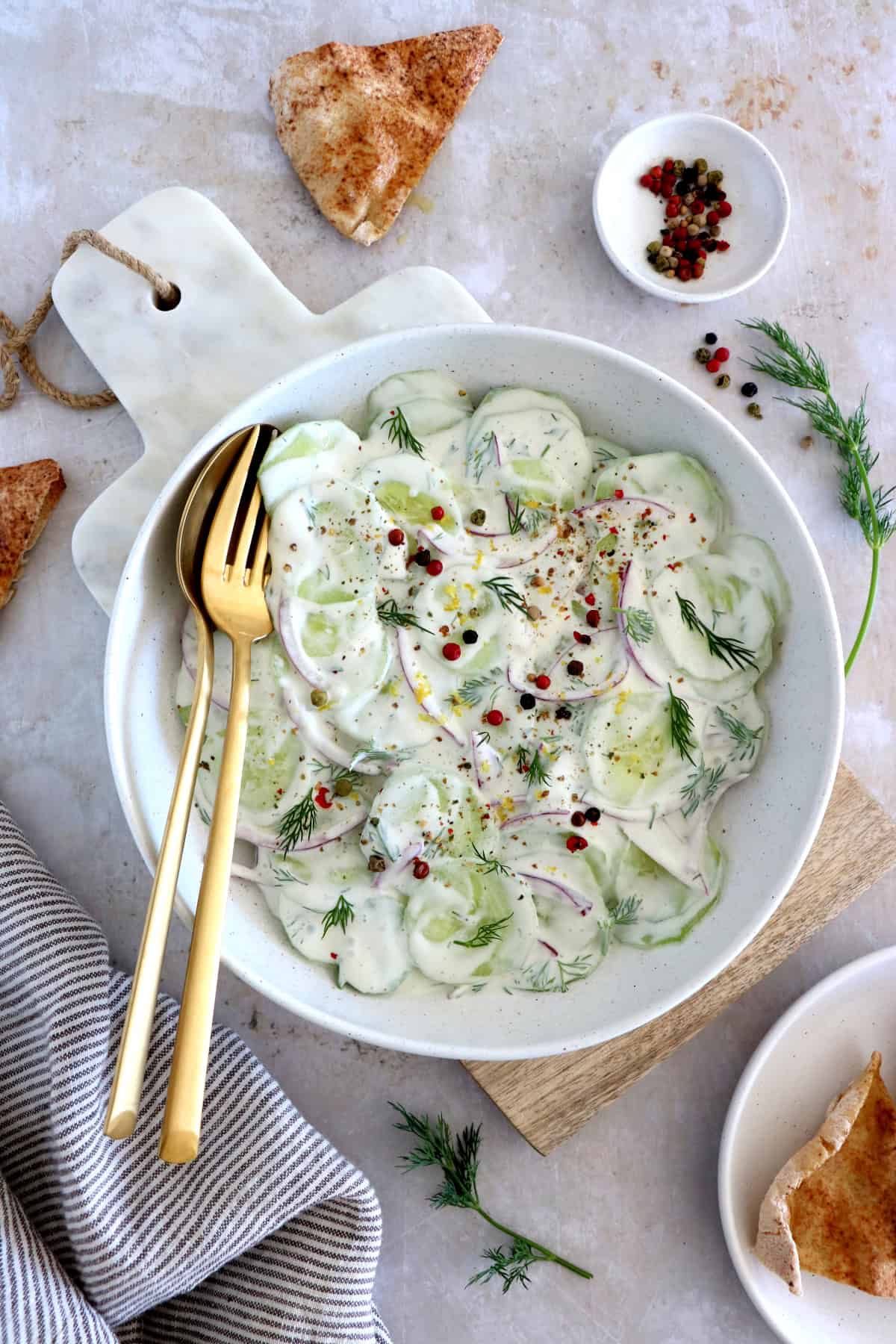 Dill Cucumber Salad - Del's cooking twist