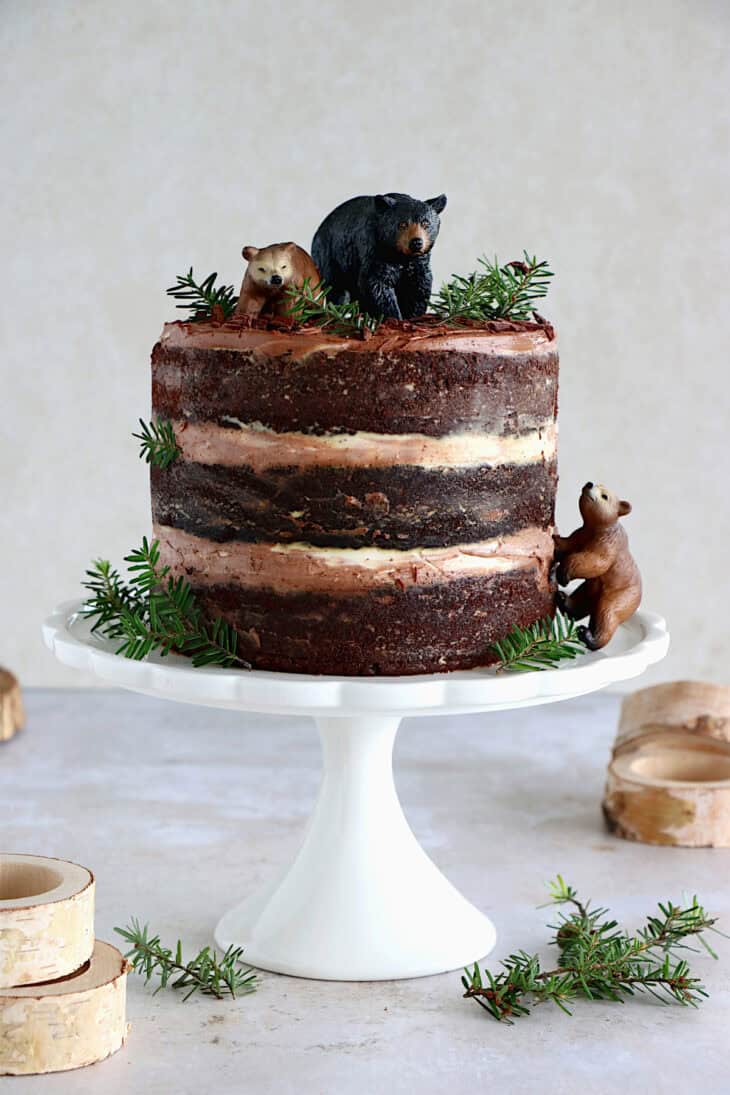 Ce layer cake au chocolat healthy est un fantastique gâteau d'anniversaire réalisé sans farine, sans beurre, et naturellement sucré.