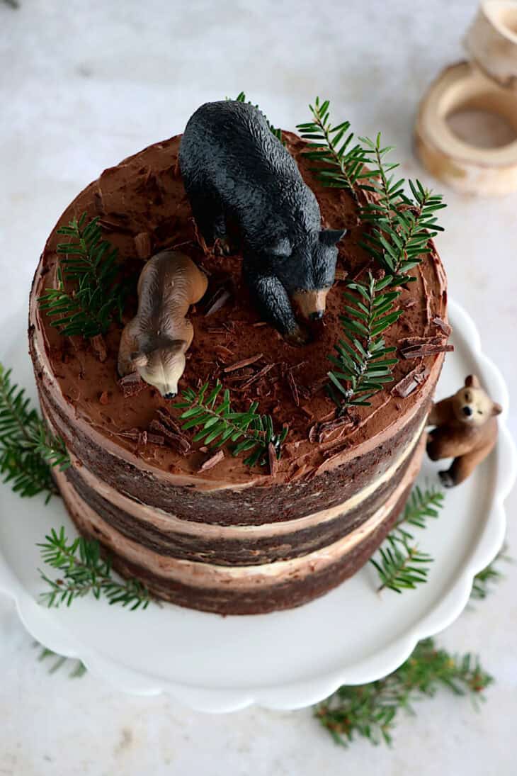 Ce layer cake au chocolat healthy est un fantastique gâteau d'anniversaire réalisé sans farine, sans beurre, et naturellement sucré.