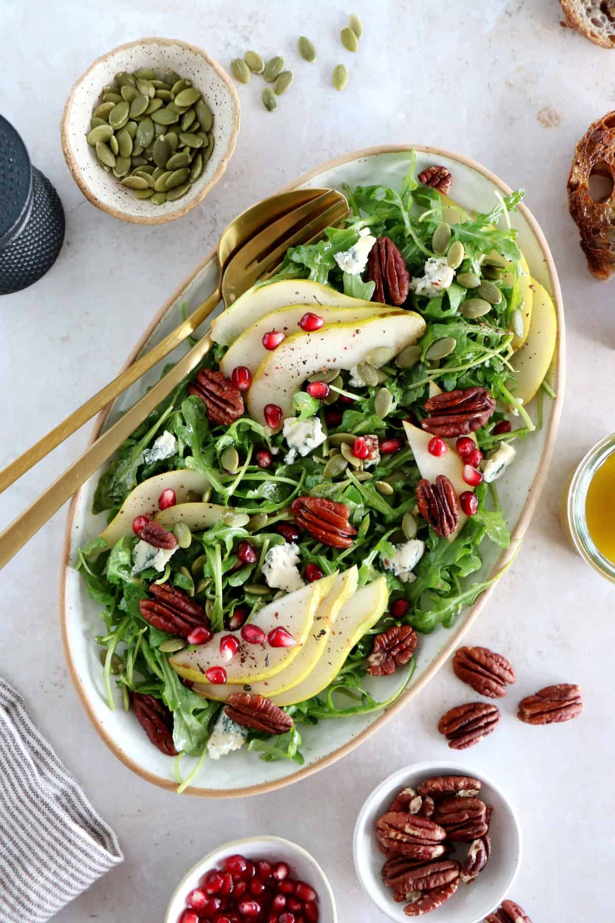 blue cheese and pear salad dressing Pear, Blue Cheese Salad w/ Easy Vinaigrette