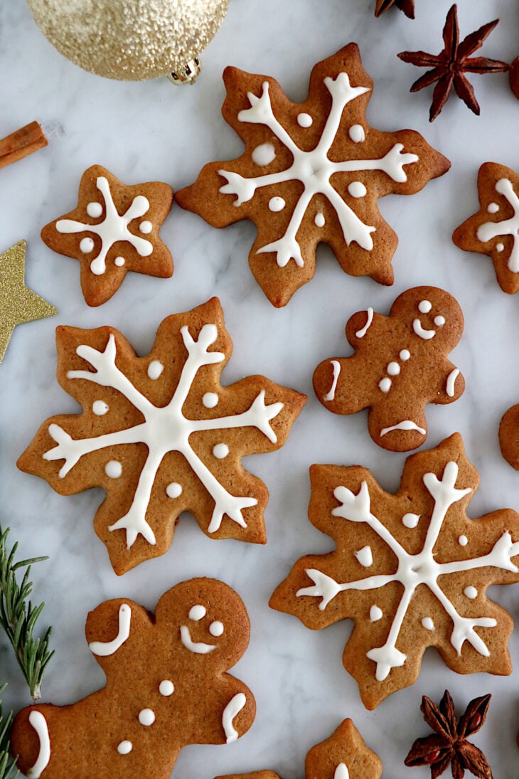 These gingerbread cookies are the ultimate holiday cookies. Easy to make, they're soft, sweet, warmly spiced, and very festive!