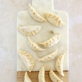 Homemade gyoza wrappers are easy to make, with just 3 ingredients: flour, salt and water. Learn how to make them from scratch.