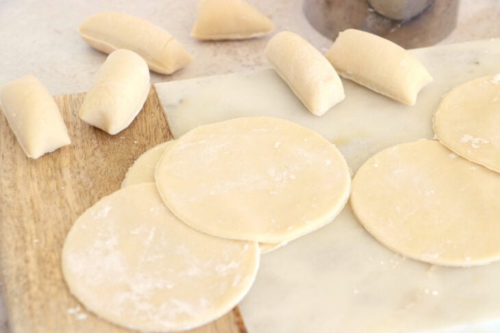 Homemade gyoza wrappers are easy to make, with just 3 ingredients: flour, salt and water. Learn how to make them from scratch.