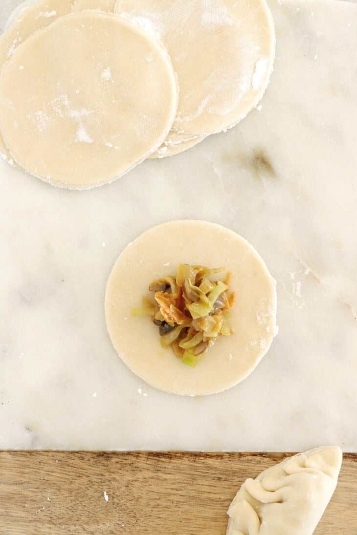 Learn how to make vegetable gyoza from scratch! These Japanese appetizers are tender, crispy on the bottom and loaded with umami flavors.