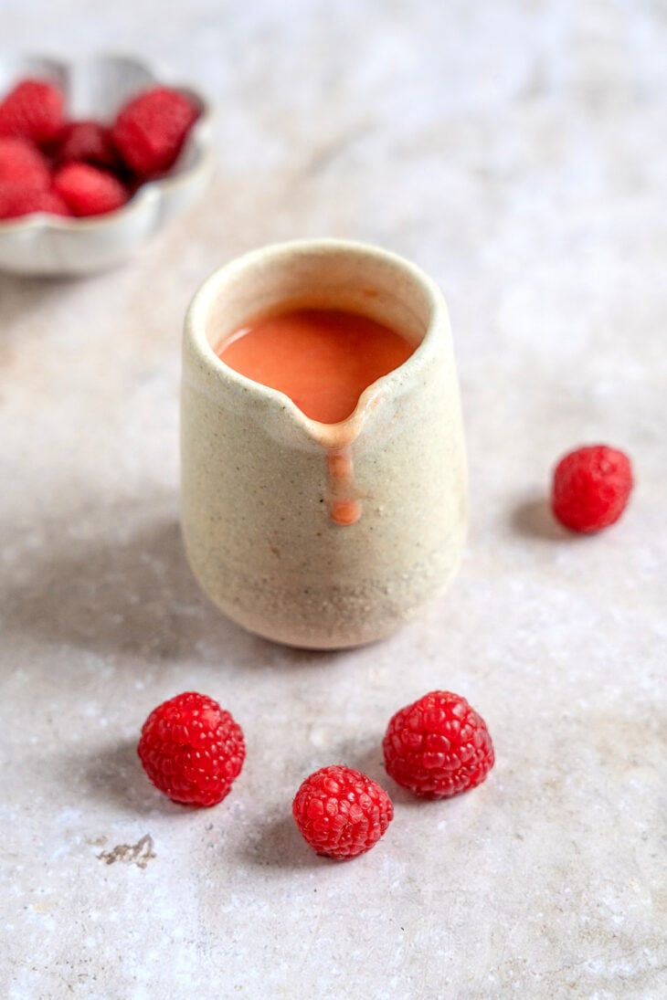 Upgrade your summer salads with this fantastic raspberry vinaigrette. Sweet and tart, with sharp flavors, this fruity dressing comes together in minutes and is absolutely fabulous!
