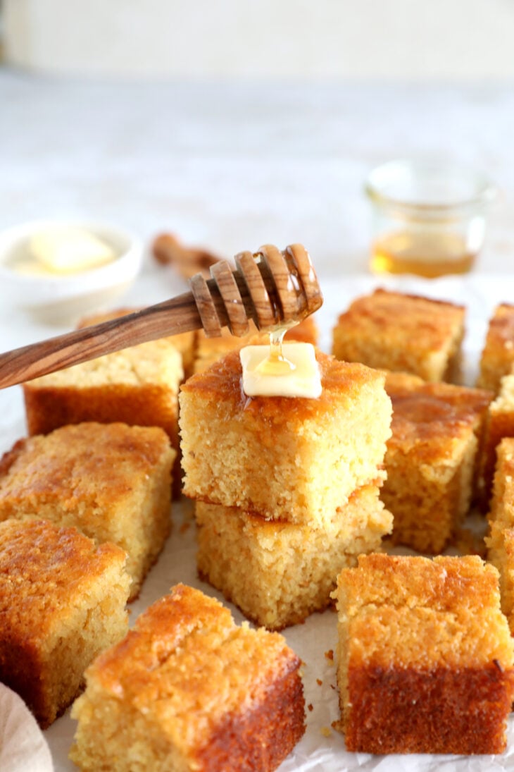 Here's the best homemade cornbread recipe. It has a beautiful crumb, perfectly moist and tender, with just the right amount of sweetness.