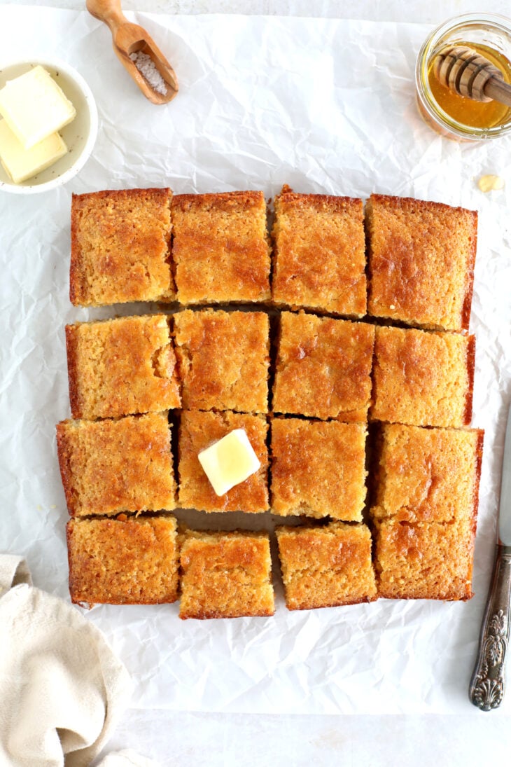 Here's the best homemade cornbread recipe. It has a beautiful crumb, perfectly moist and tender, with just the right amount of sweetness.