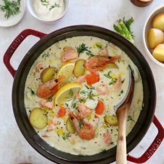 This Traditional Swedish fish soup with fennel makes for an elegant, festive dish with subtle refreshing notes.