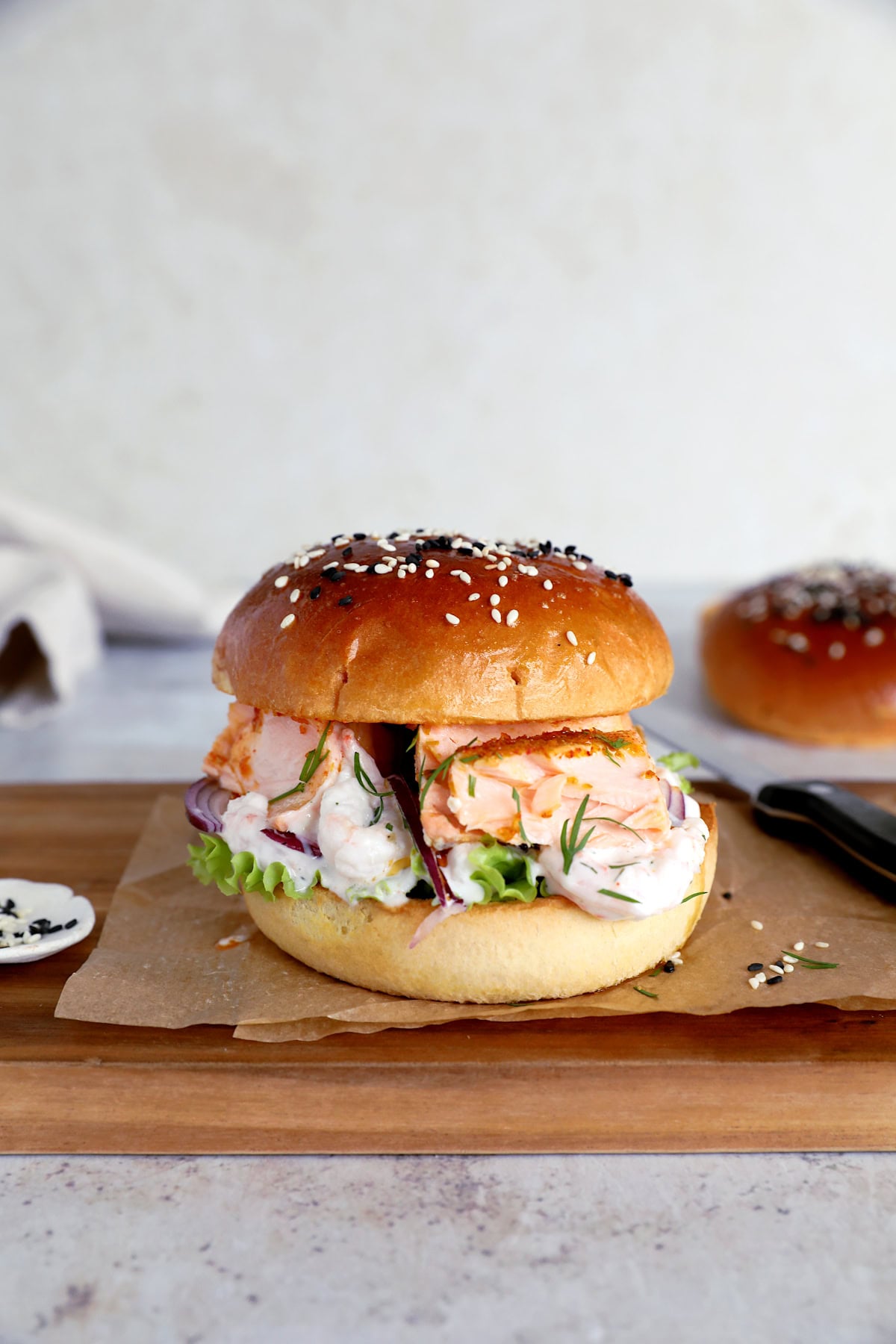 Burger nordique au saumon