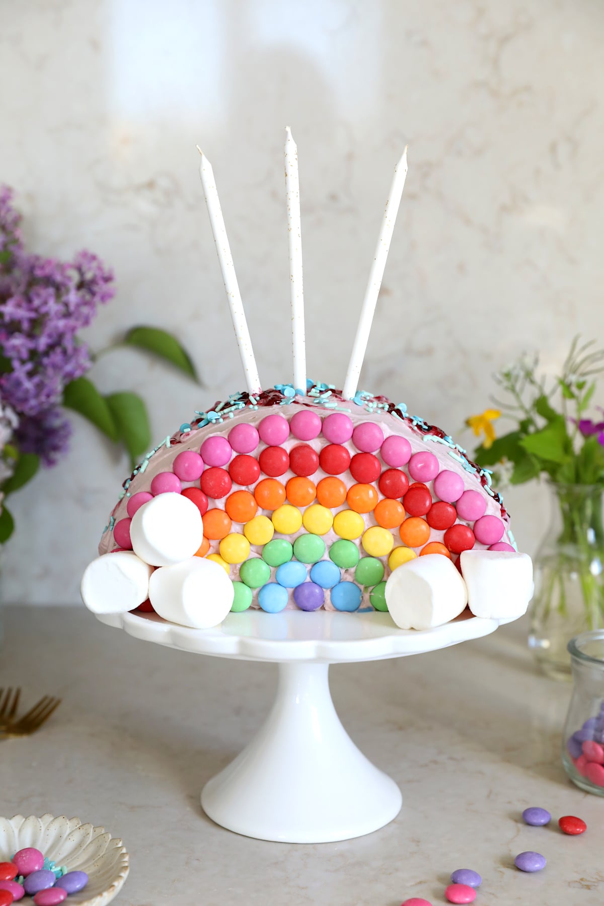 Gâteau arc-en-ciel Smarties