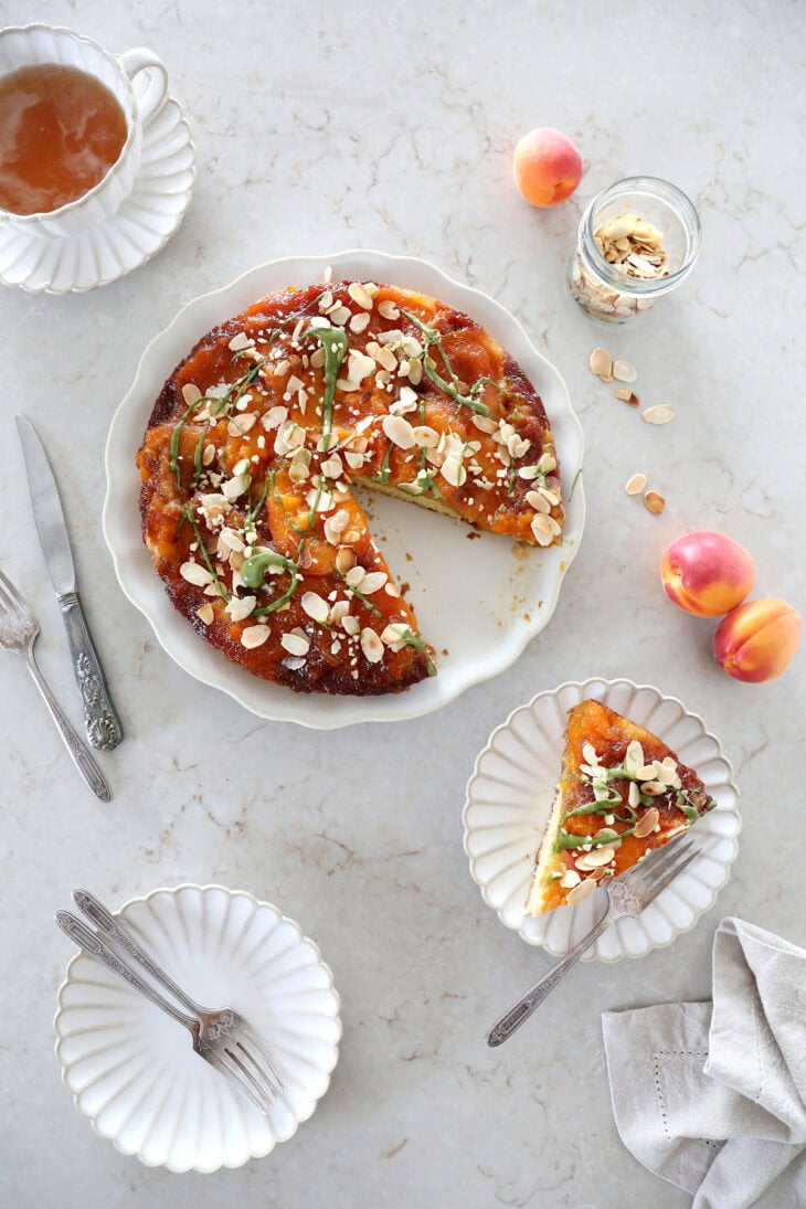 This French apricot upside-down cake is a grandma recipe that is reminiscence of my childhood. The perfect summer dessert recipe for the beginner baker!