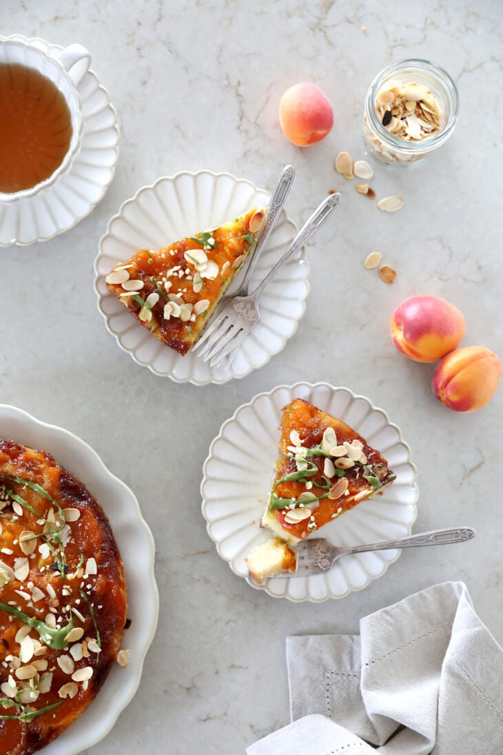 This French apricot upside-down cake is a grandma recipe that is reminiscence of my childhood. The perfect summer dessert recipe for the beginner baker!