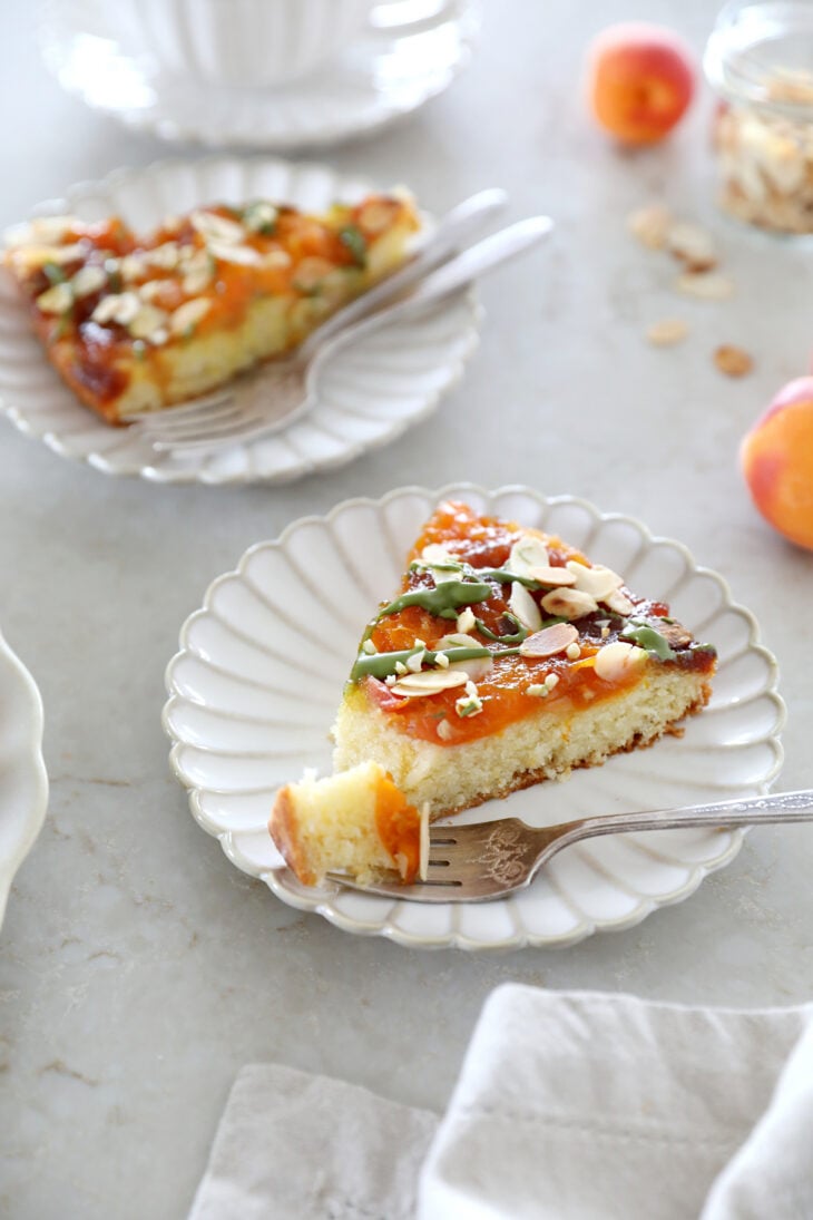 This French apricot upside-down cake is a grandma recipe that is reminiscence of my childhood. The perfect summer dessert recipe for the beginner baker!