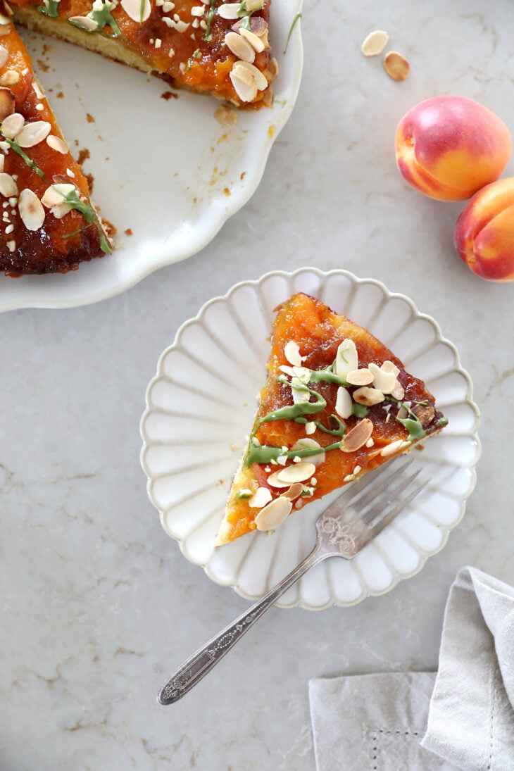 This French apricot upside-down cake is a grandma recipe that is reminiscence of my childhood. The perfect summer dessert recipe for the beginner baker!