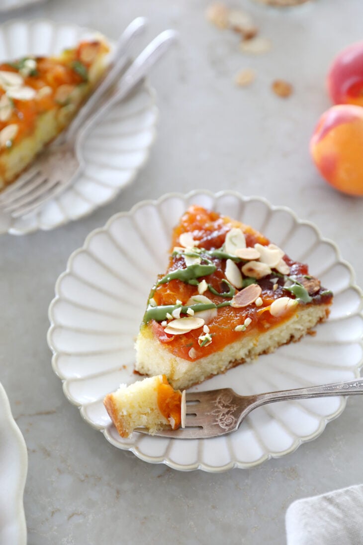This French apricot upside-down cake is a grandma recipe that is reminiscence of my childhood. The perfect summer dessert recipe for the beginner baker!