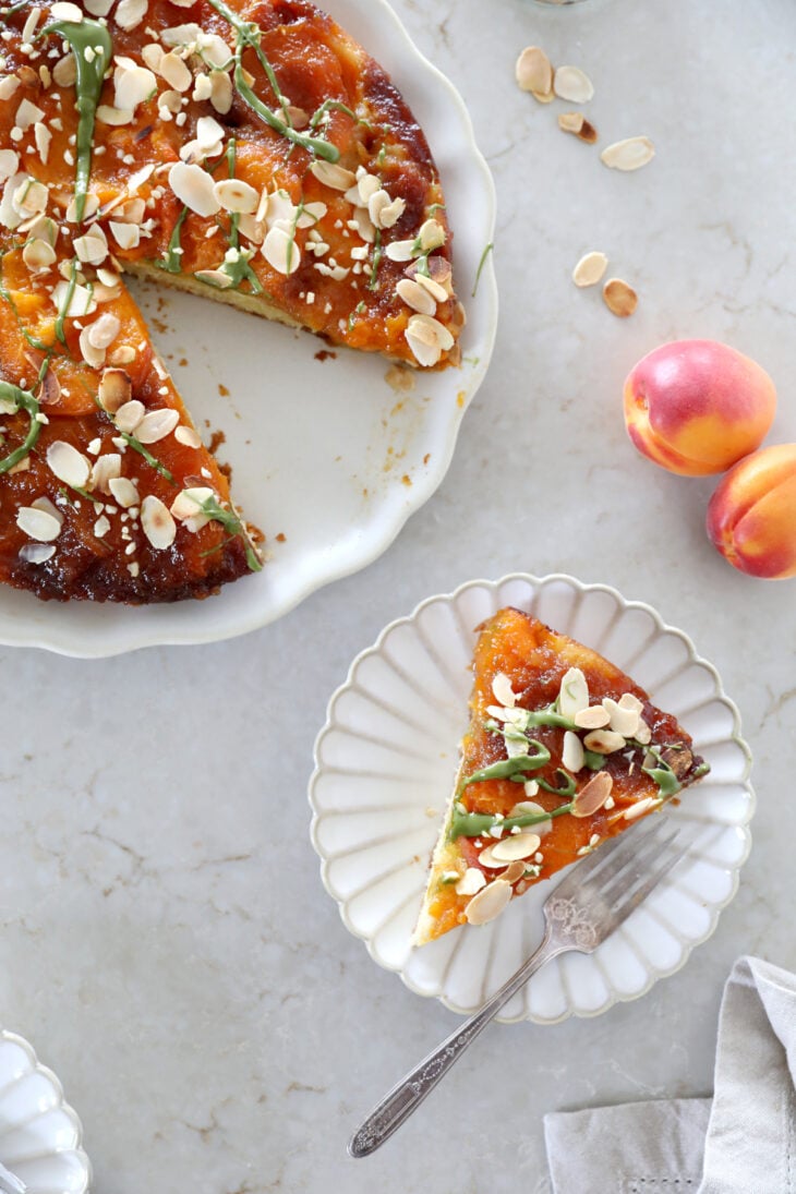 This French apricot upside-down cake is a grandma recipe that is reminiscence of my childhood. The perfect summer dessert recipe for the beginner baker!